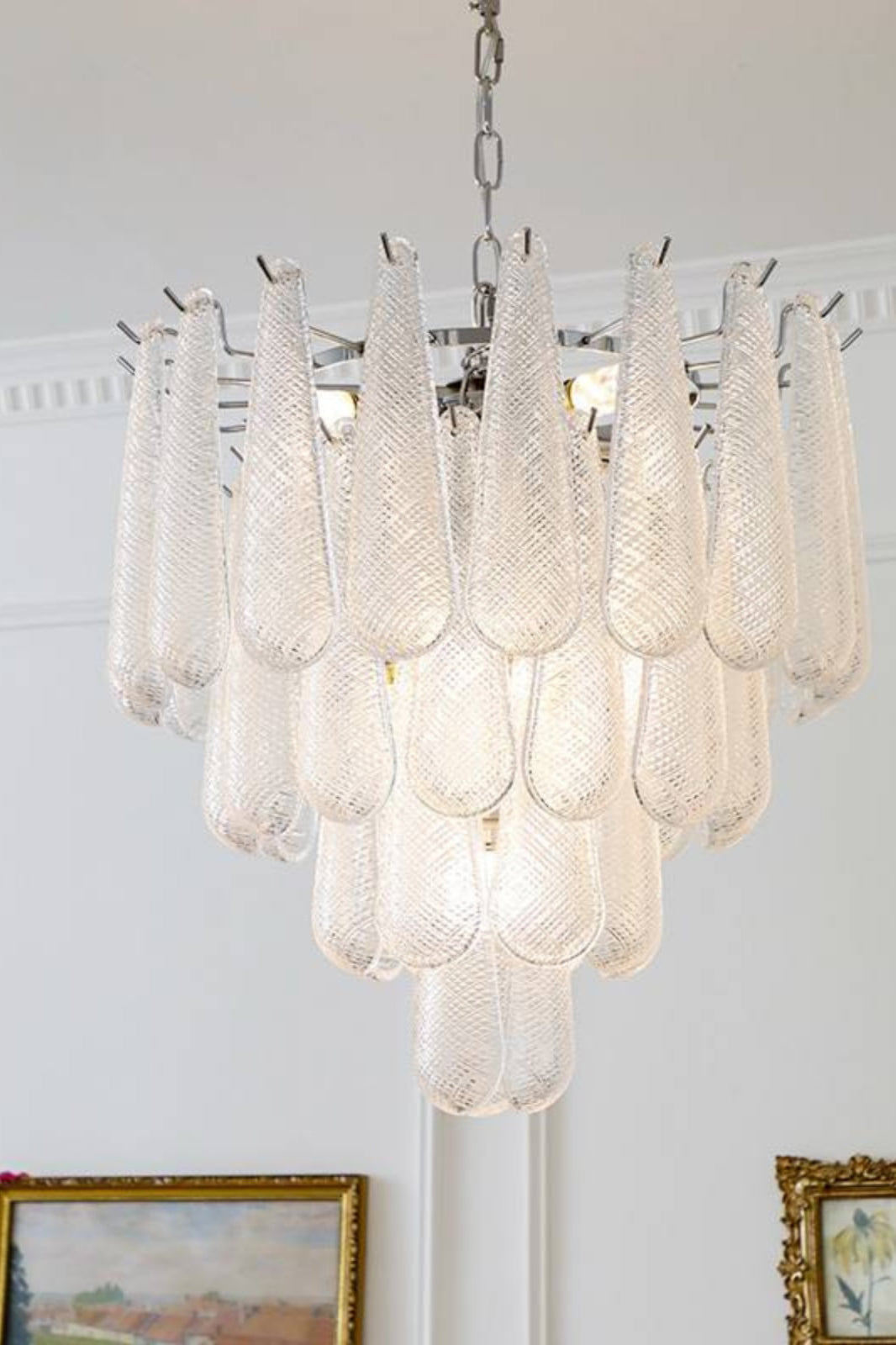 Murano Honeycomb Glass Chandelier - morylighting
