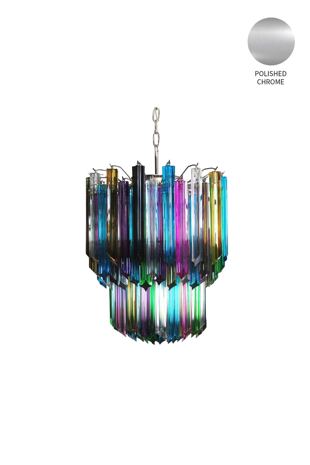 Quadridri Multicolor Prism Chandelier - view 13 | morylighting