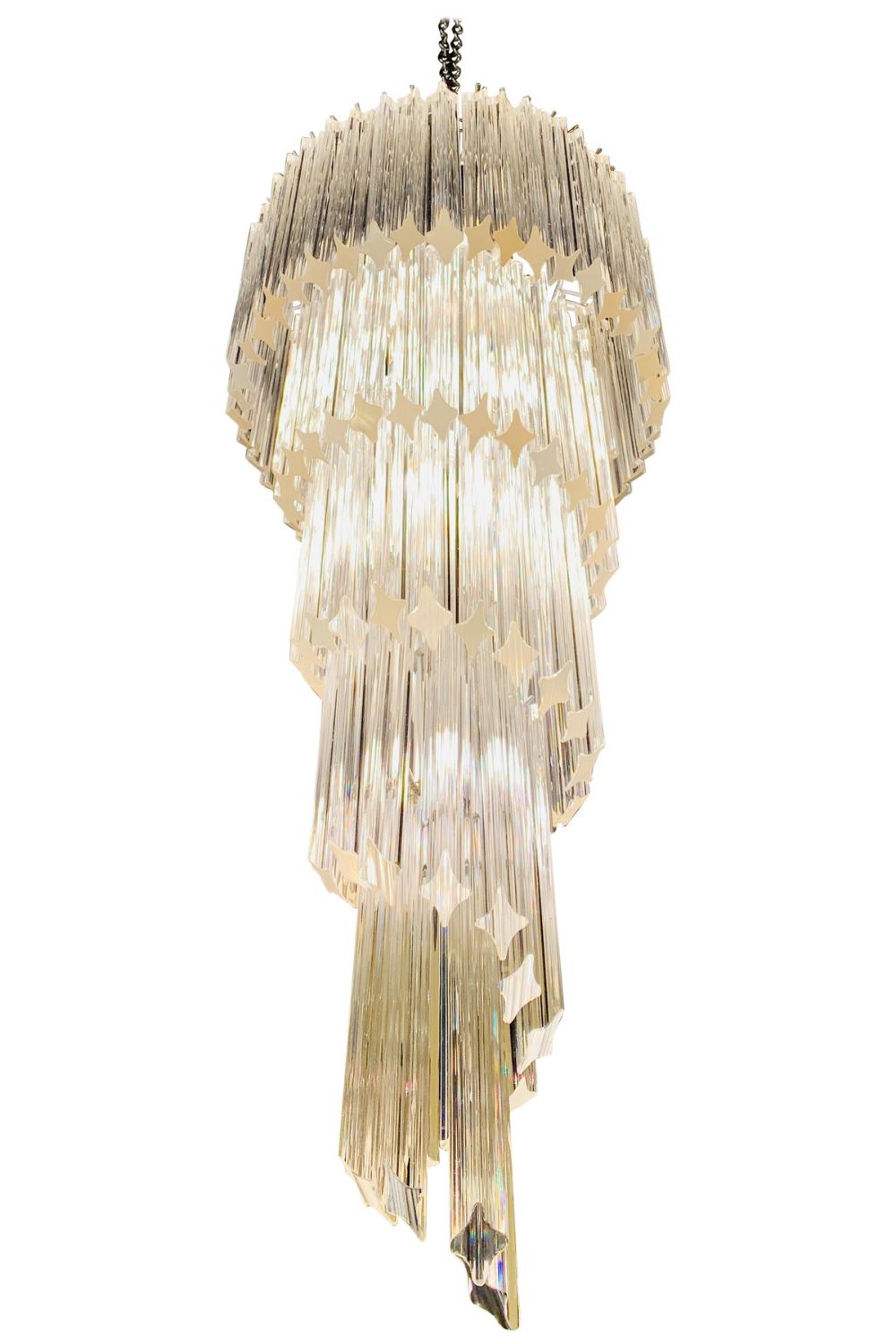 Venini Art Spiral Crystal Chandelier - view 15 | morylighting