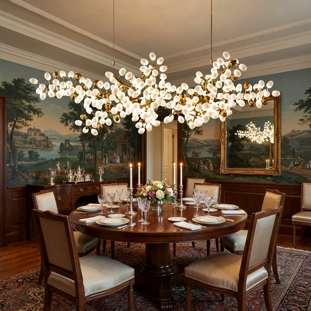 Morylighting Verdant Canopy Horizontal Chandelier - formal American dining room