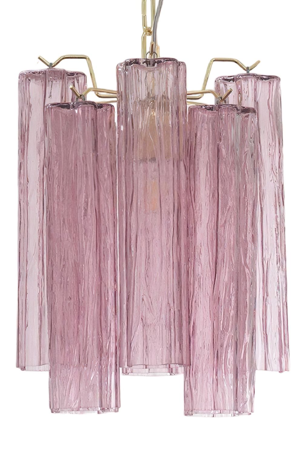 1990s Art Amethyst Glass Chandelier - view 12 | morylighting