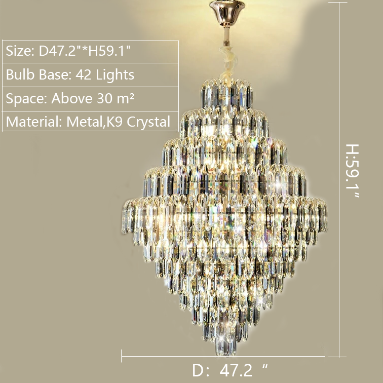 Morylighting Grand Lumina K9 Crystal Chandelier - Background Shot