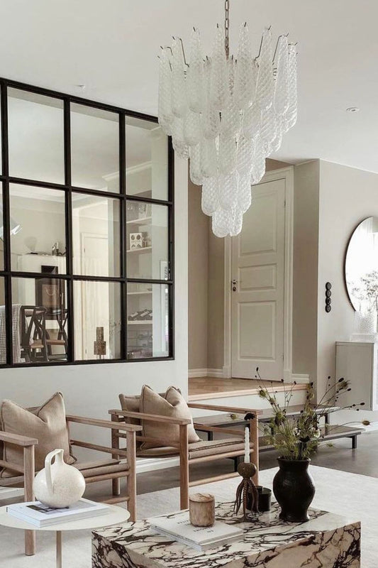 Murano Honeycomb Glass Chandelier - morylighting