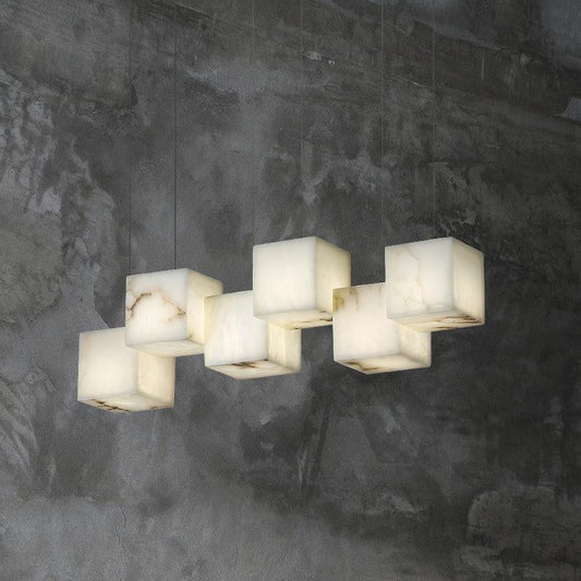 Vasilia Alabaster Cubic Linear Pendant | Morylighting (2)