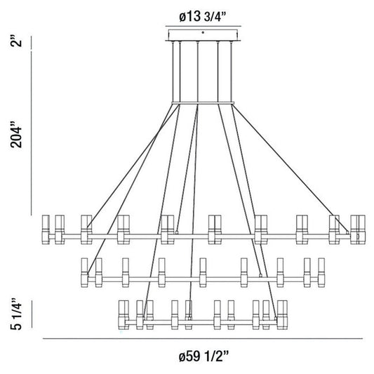 Iridesa 3 Tier Chandelier