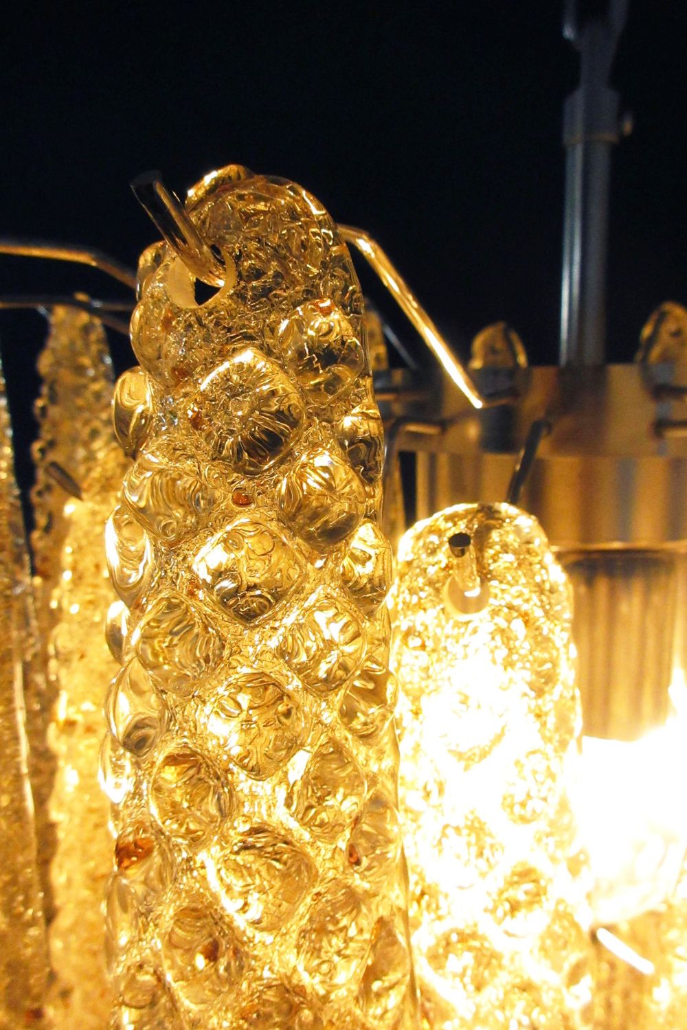 Art Handcrafted Golden Glass Chandelier - view 12 | morylighting
