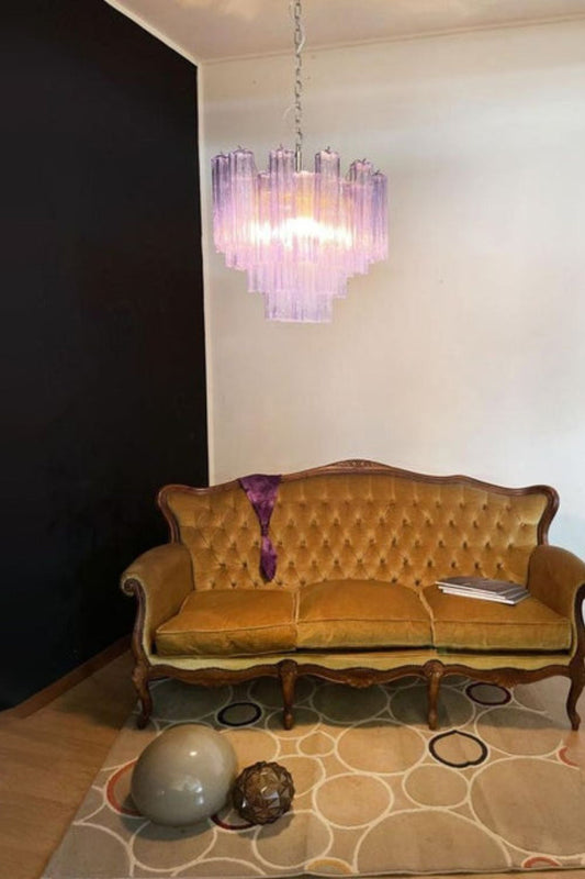 Amethyst Art Glass Pendant Chandelier - view 2 | morylighting