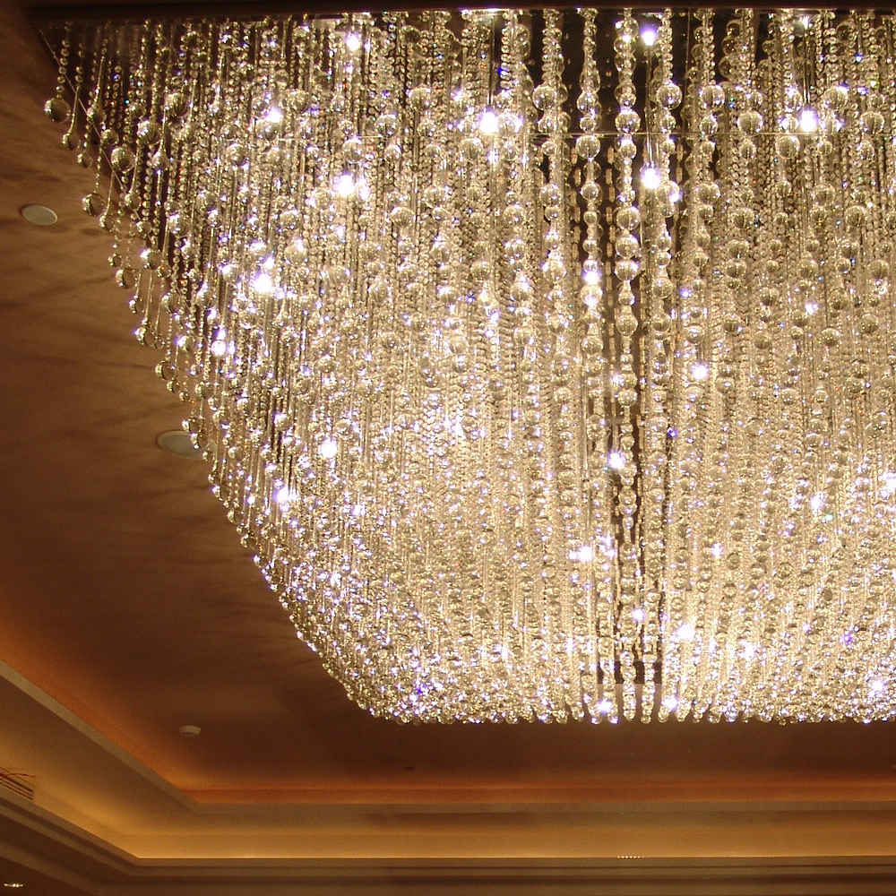 7 layes square crystal chandeliers