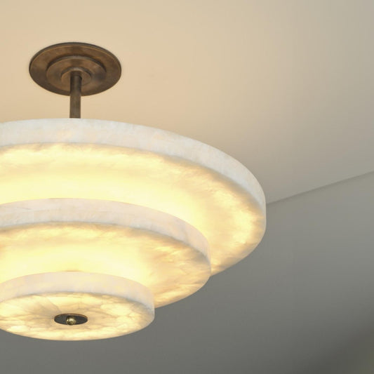 White onyx pendant light