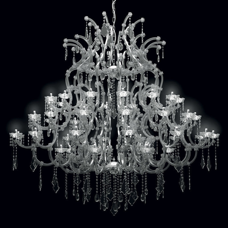 75″ wide chrome maria chandelier
