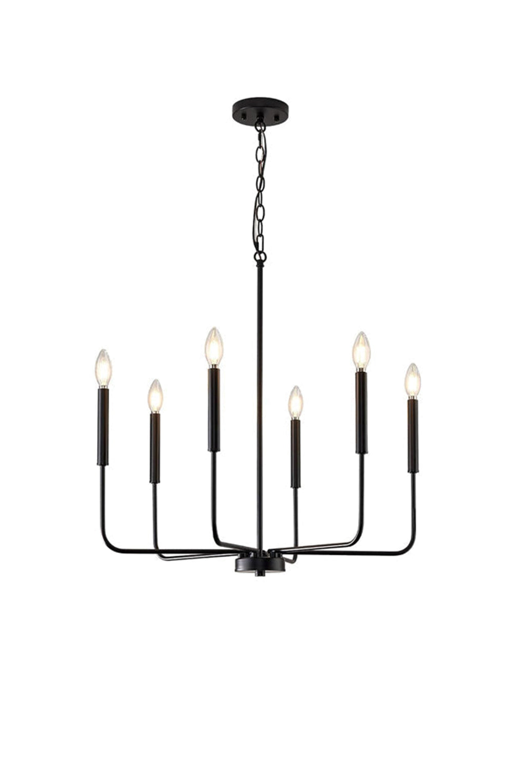 Black Iron Classic Candle Chandelier - view 20 | morylighting