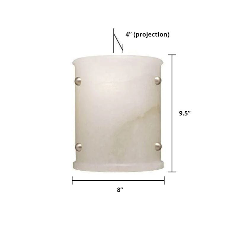 Morylighting Alabaster Arc Semi-Cylindrical Wall Sconce - Background Shot