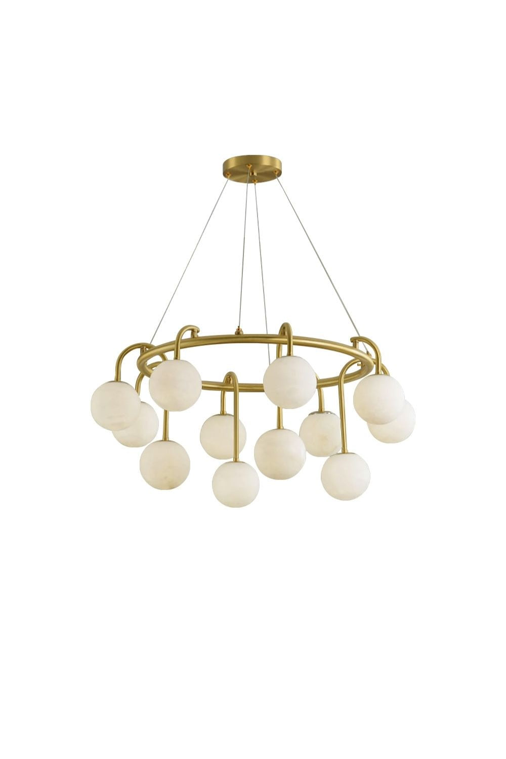 Alabaster Sphere Ring Chandelier - view 19 | morylighting