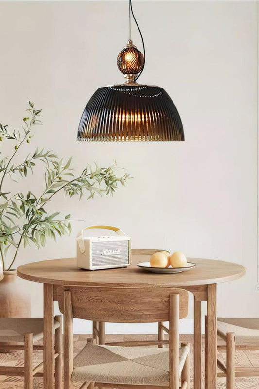 Antique Green Glass Bowl Pendant Lamp - view 2 | morylighting