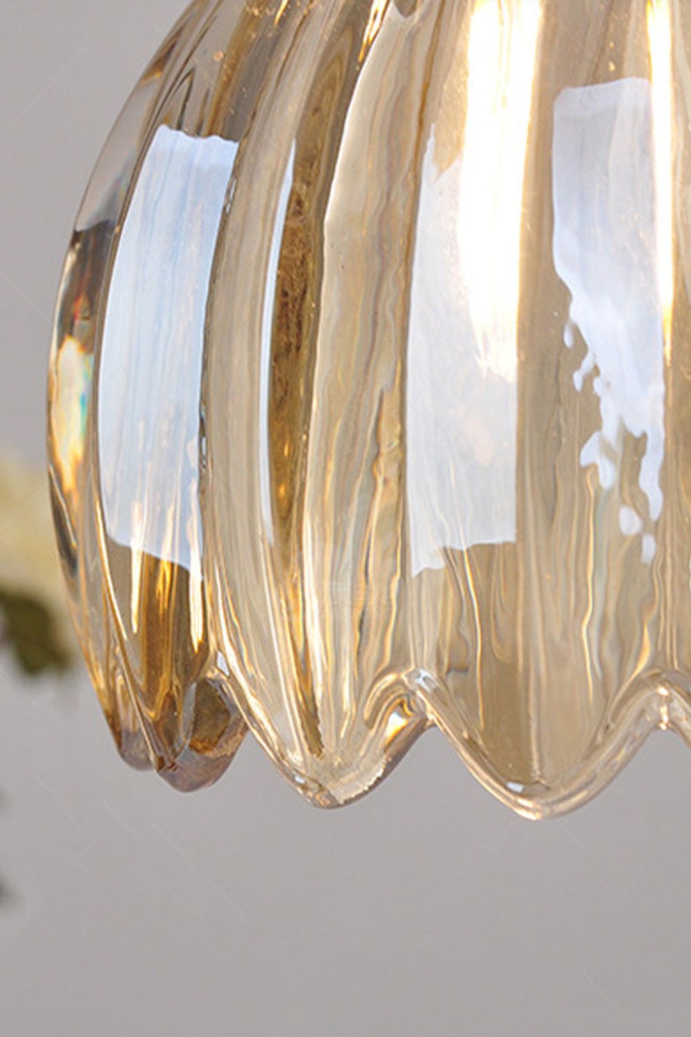 Antique Petal Shape Glass Pendant - view 13 | morylighting