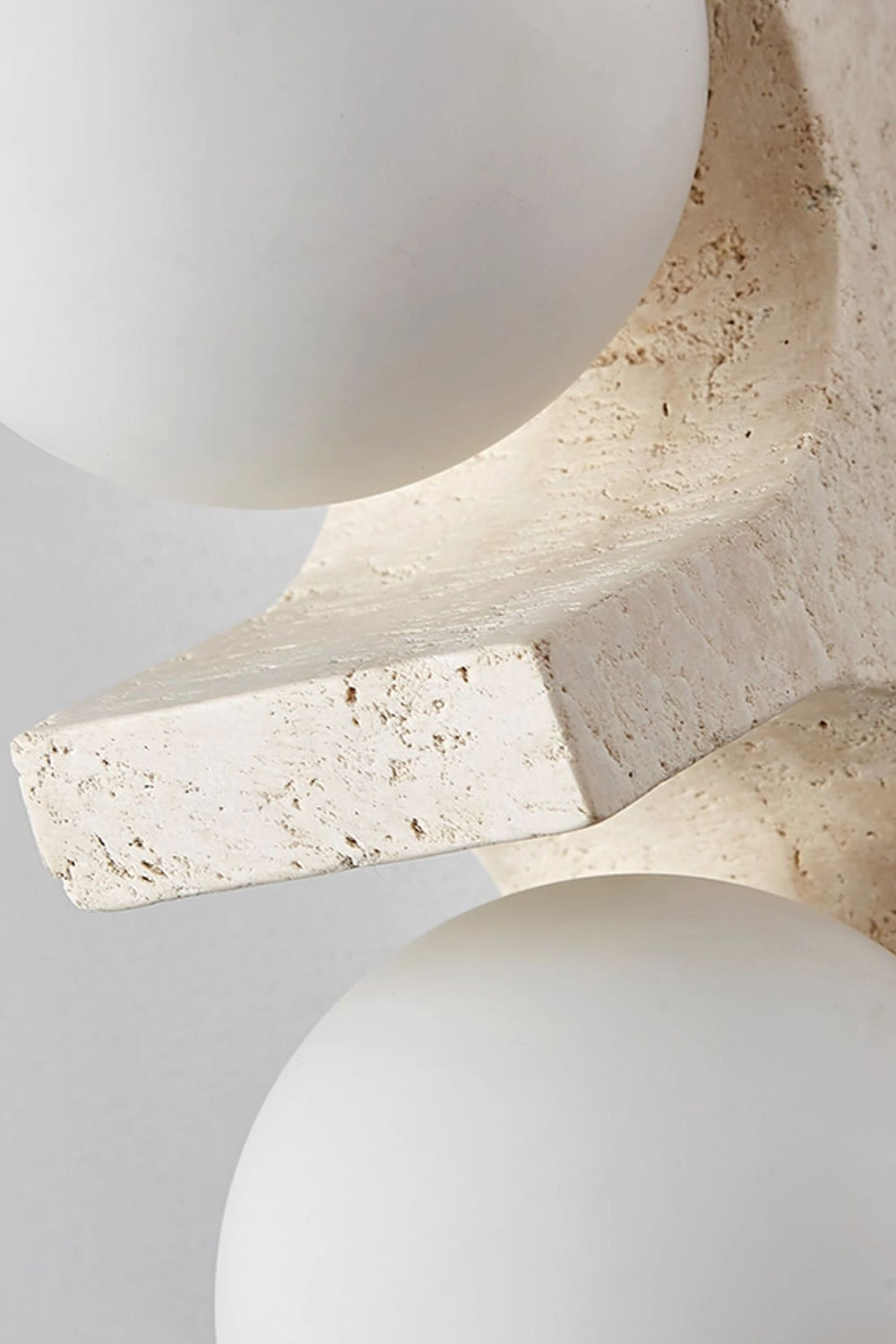 Asymmetrical Travertine Wall Sconce - view 30 | morylighting