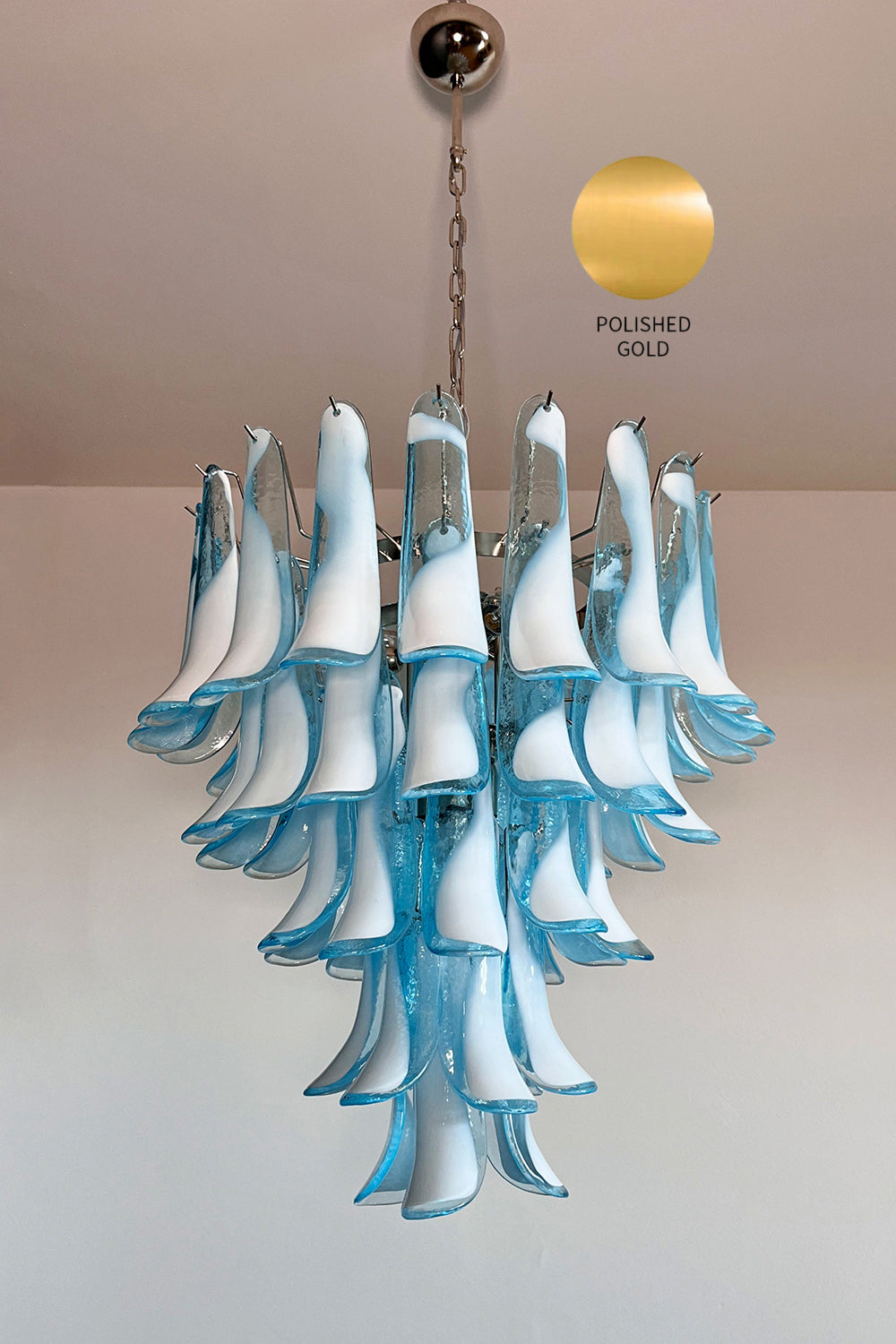 Blue Art Petal Chandelier - view 18 | morylighting