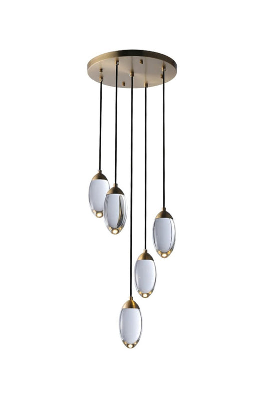 Brass Crystal Pendant Lamp - morylighting