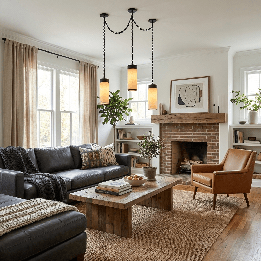 Cascading Chain Cylinder Chandelier
