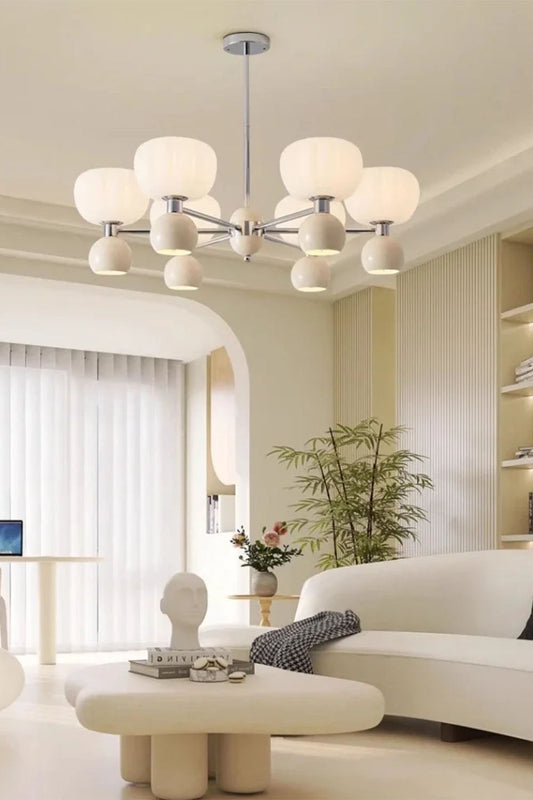 Cream Pumpkin Chandelier - view 2 | morylighting