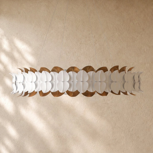 Darle Chandelier Sculpted Leaves 39"