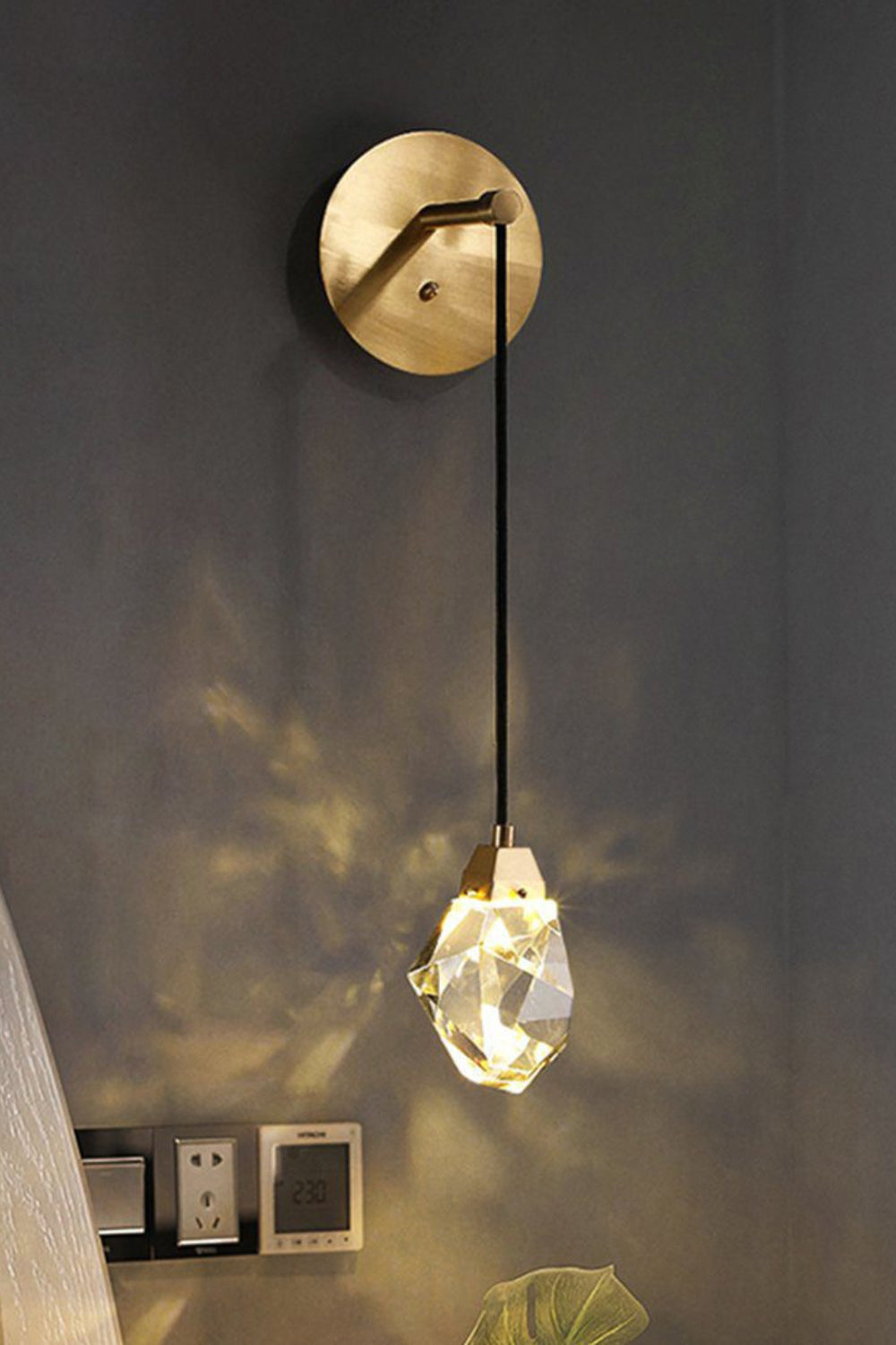 Diamond Crystal Glass Wall Light - morylighting