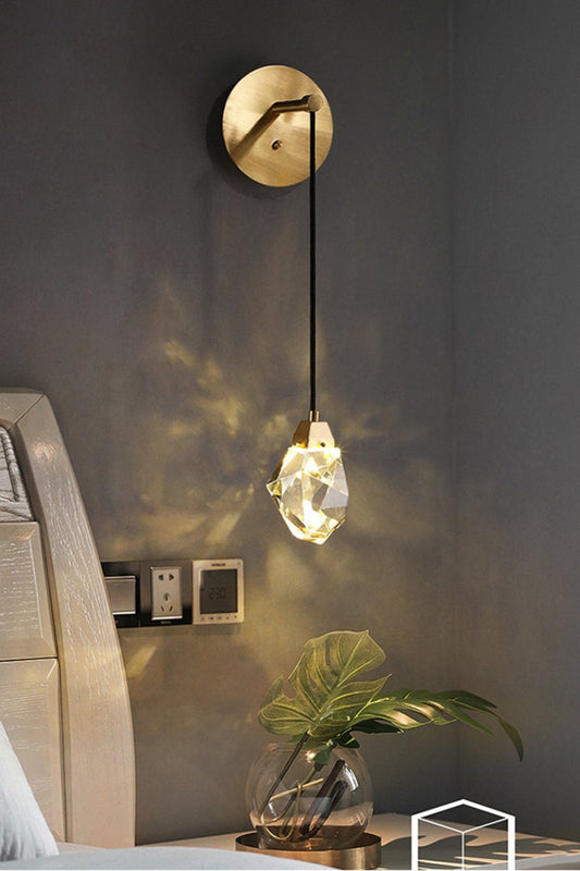 Diamond Crystal Glass Wall Light - morylighting