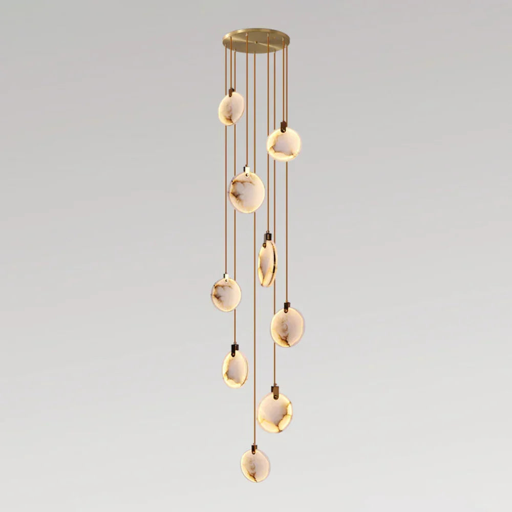 Morylighting Aura Marble Multi-Light Pendant Chandelier - Background Shot