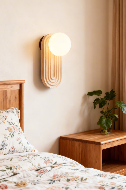 Elegant Travertine Wall Light - view 2 | morylighting