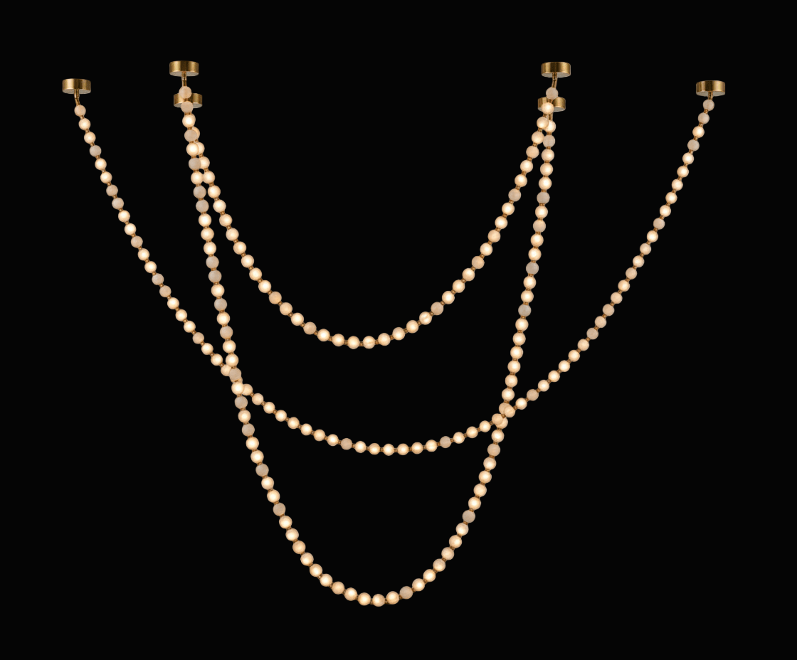 Alabaster Pearl Necklace Chandelier