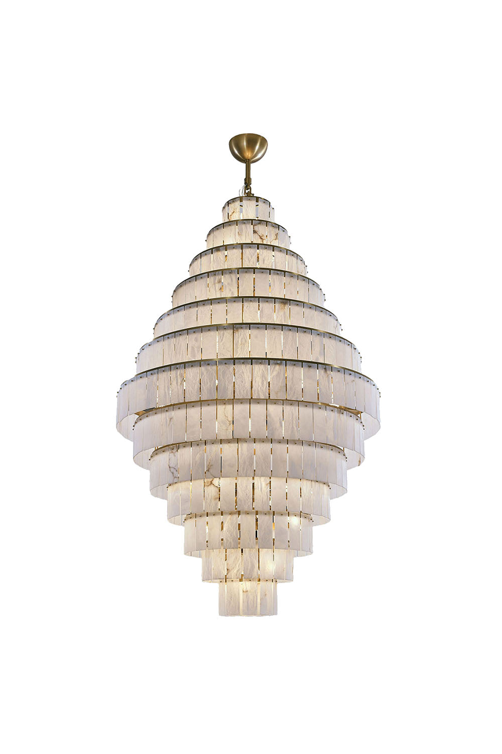 Giant Tiered Alabaster Foyer Chandelier - view 9 | morylighting