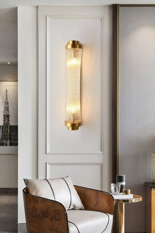 Glass Column Wall Sconce - view 2 | morylighting