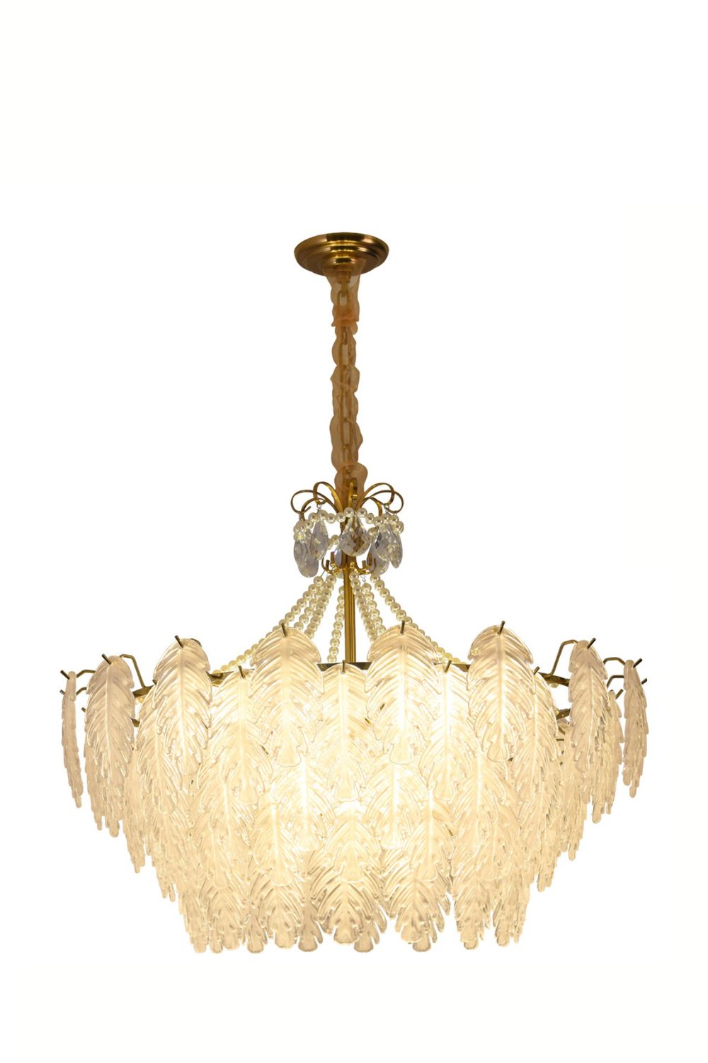 Glass Leaf Chandelier - morylighting