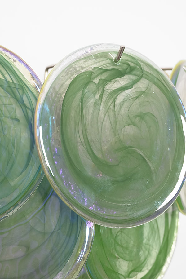 Green Art Glass Discs Wall Lamp - view 28 | morylighting