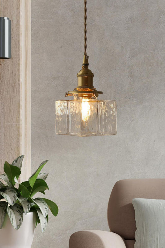 Jewel Square Glass Pendant Lamp - view 2 | morylighting