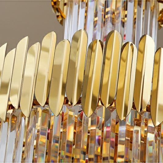 Morylighting Opulent Grandeur Long K9 Crystal Chandelier - Background Shot