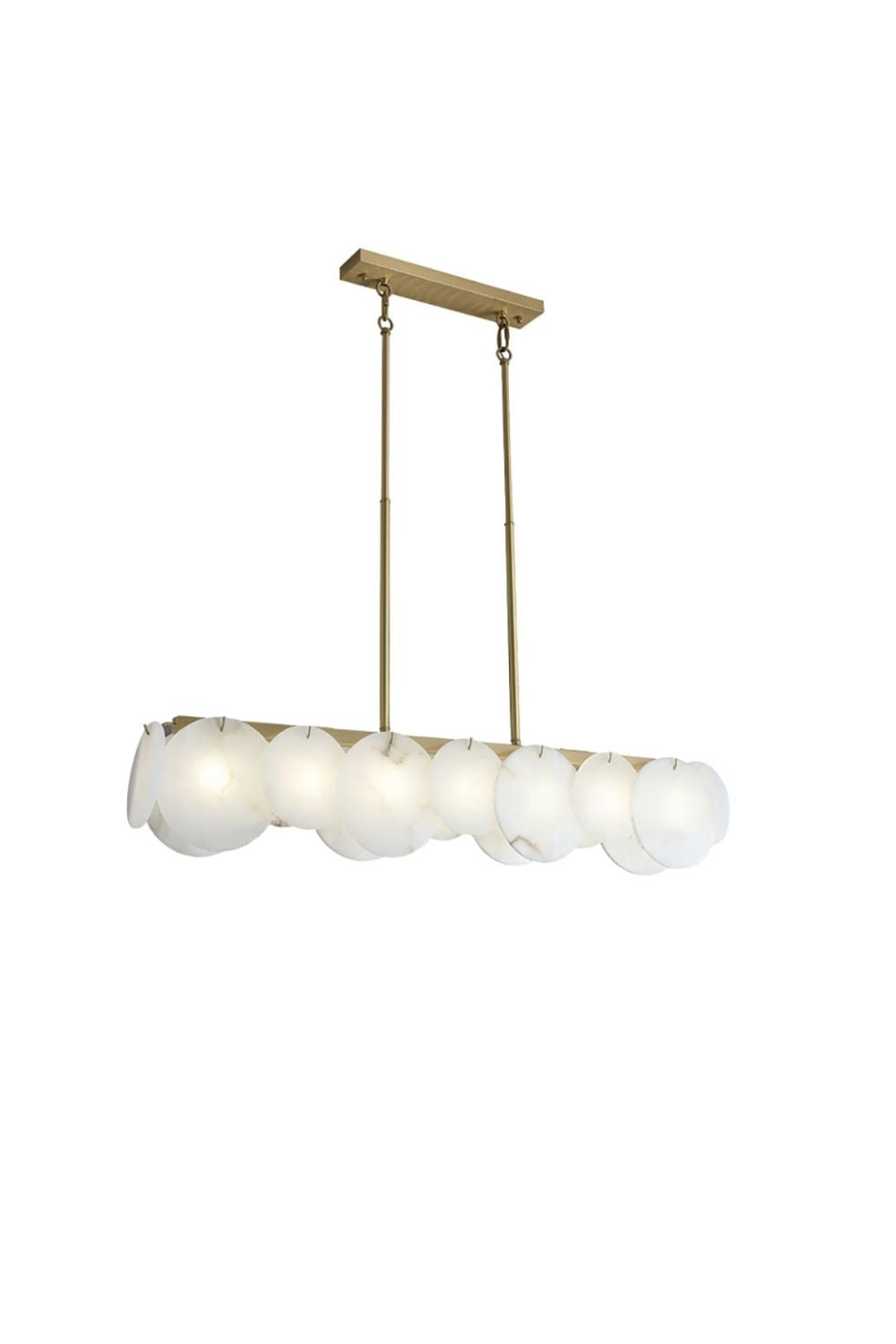 Modern Alabaster Linear Chandelier - view 12 | morylighting