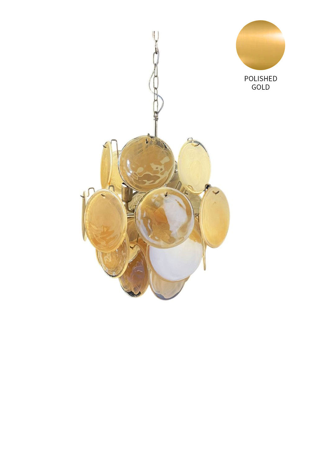 Vintage Art Gold Discs Chandelier - view 24 | morylighting