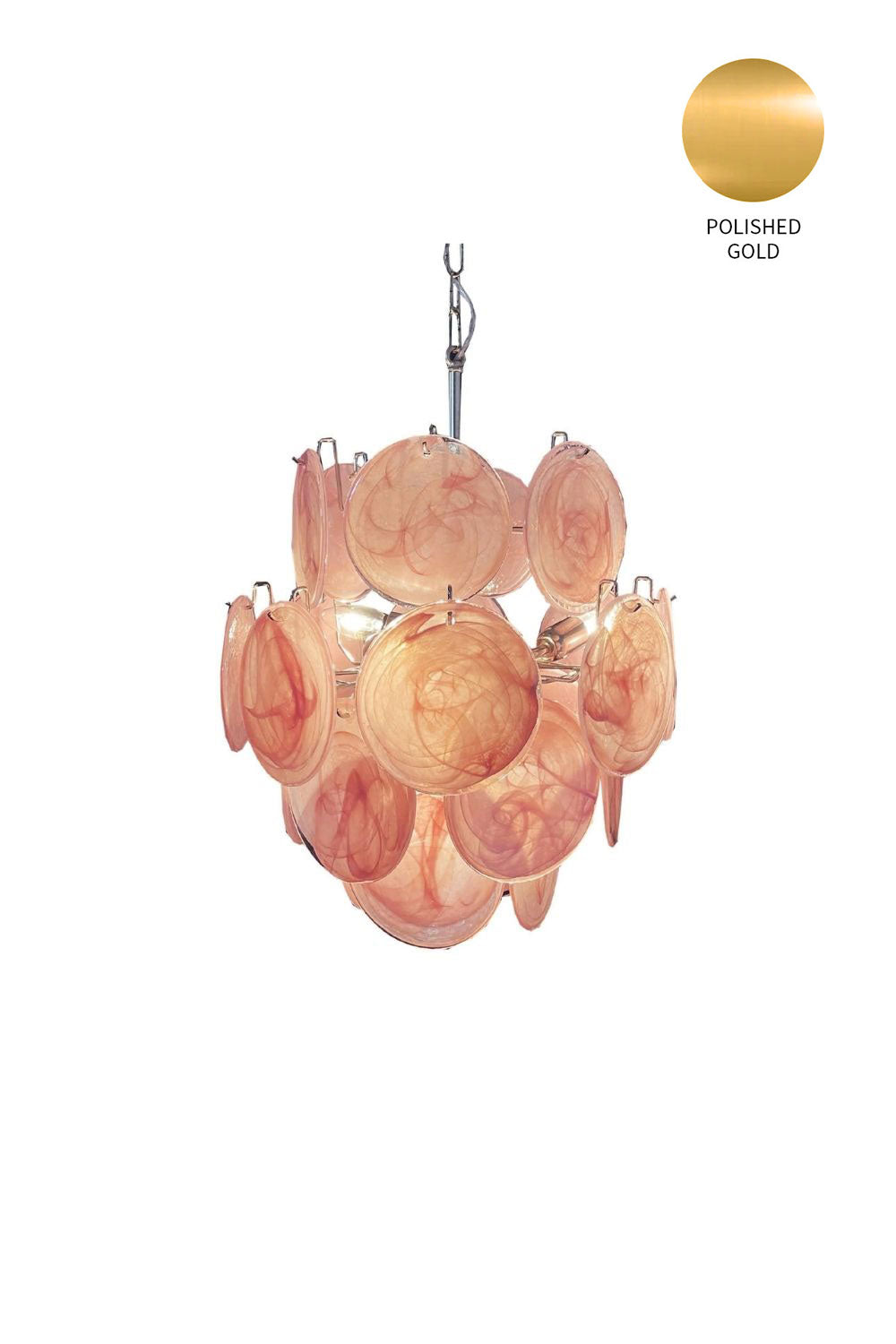 Vintage Art Pink Discs Chandelier - view 25 | morylighting