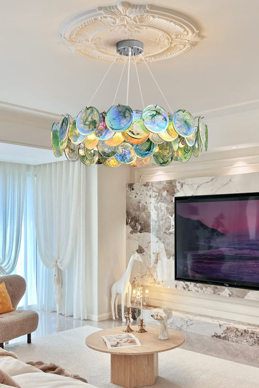 Art Rainbow Discs Chandelier - view 2 | morylighting