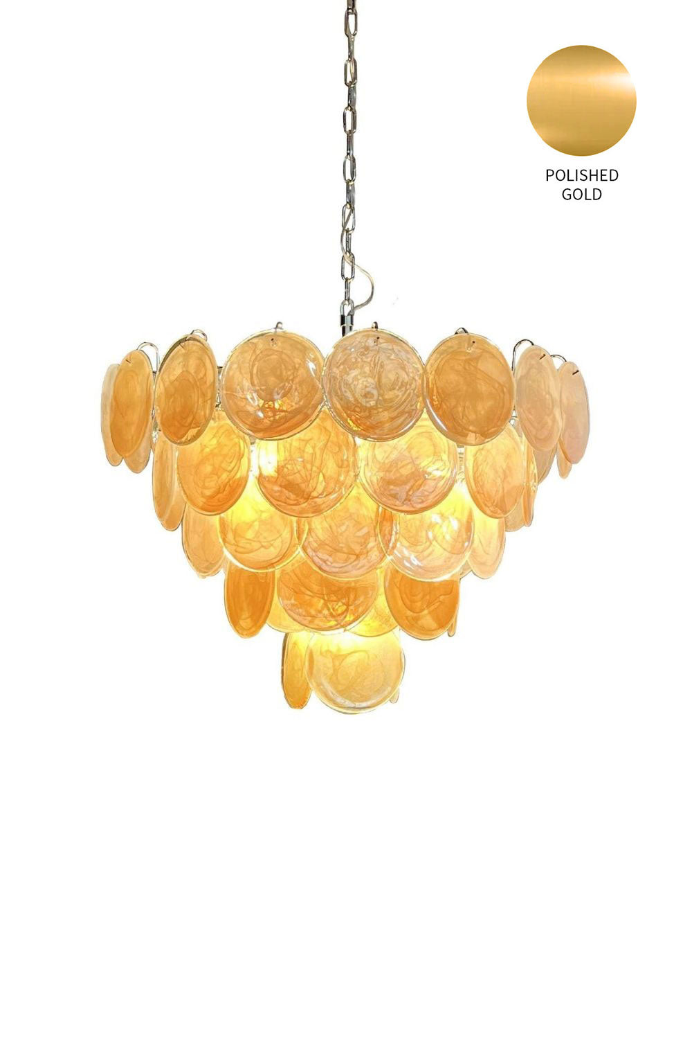 Gold Glass High Quality Art Iridescent Chandelier - view 20 | morylighting