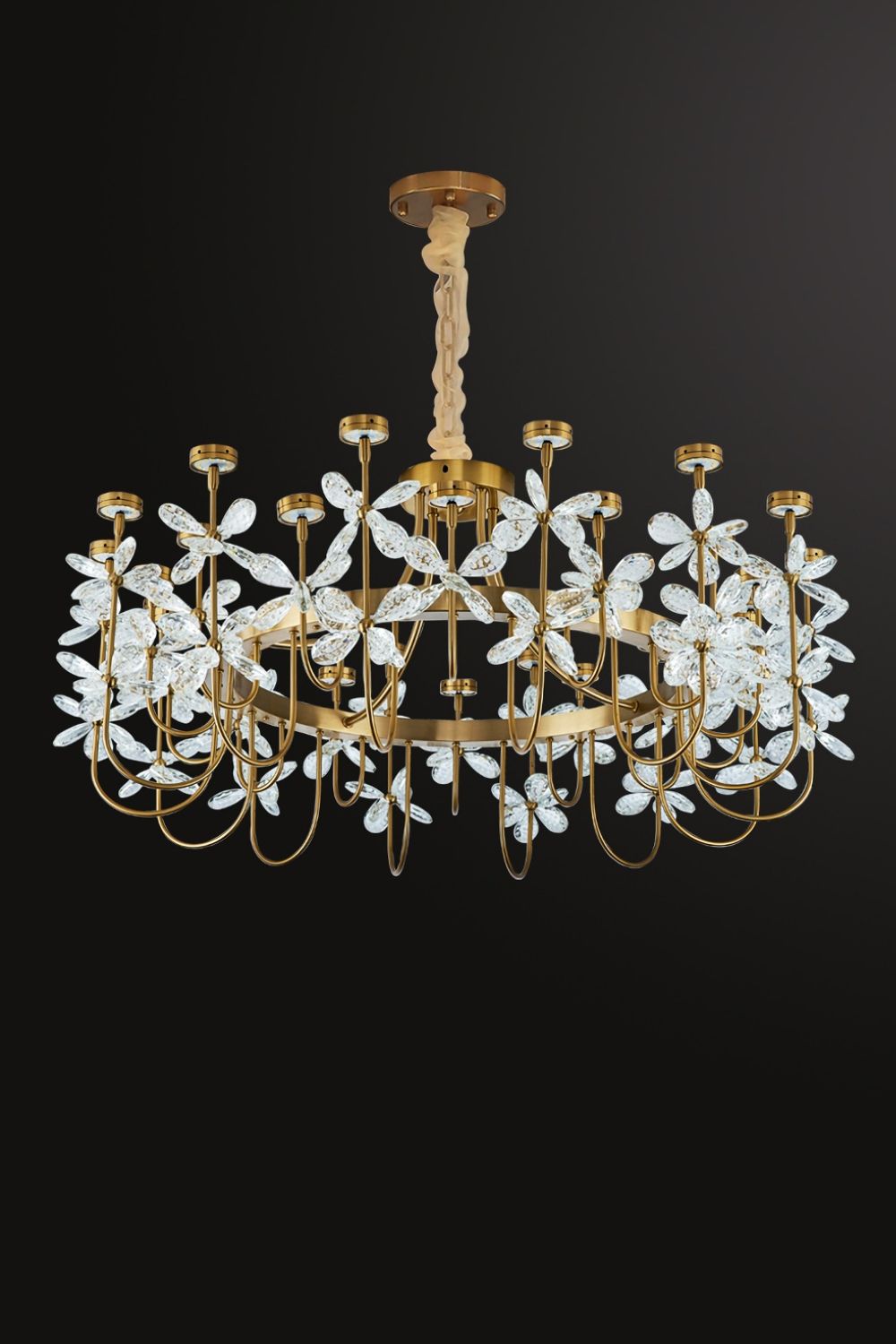 Olander flower crystal chandelier - morylighting