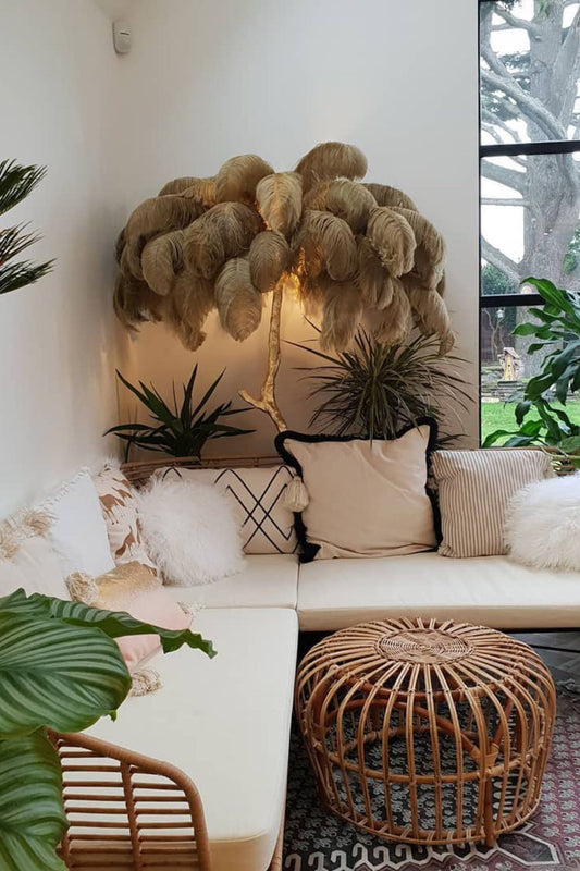 Ostrich Feather Floor Lamp - morylighting