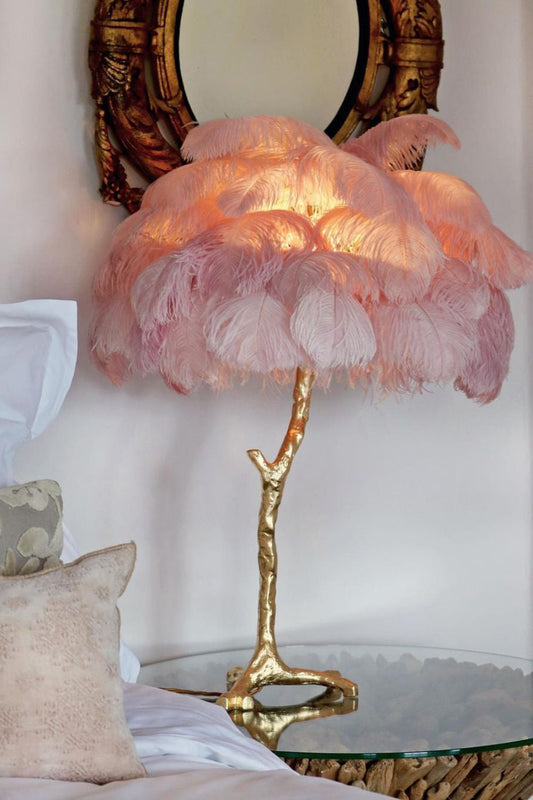 Ostrich Feather Table Lamp - morylighting