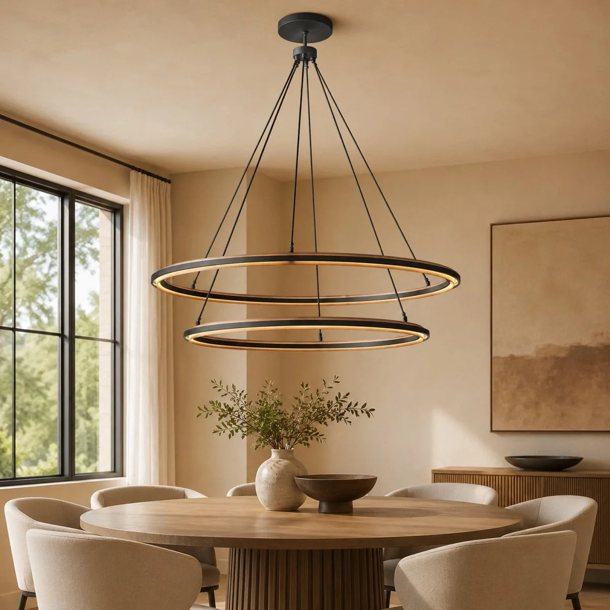 Perralte Two-Tier Round Chandelier 60“