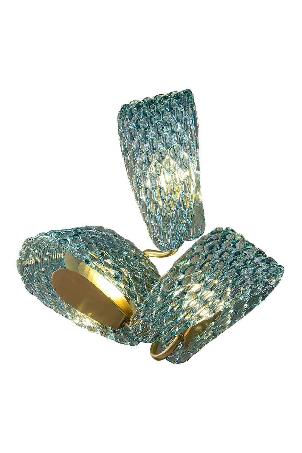 Petal Blue Glass Wall Lamp - morylighting