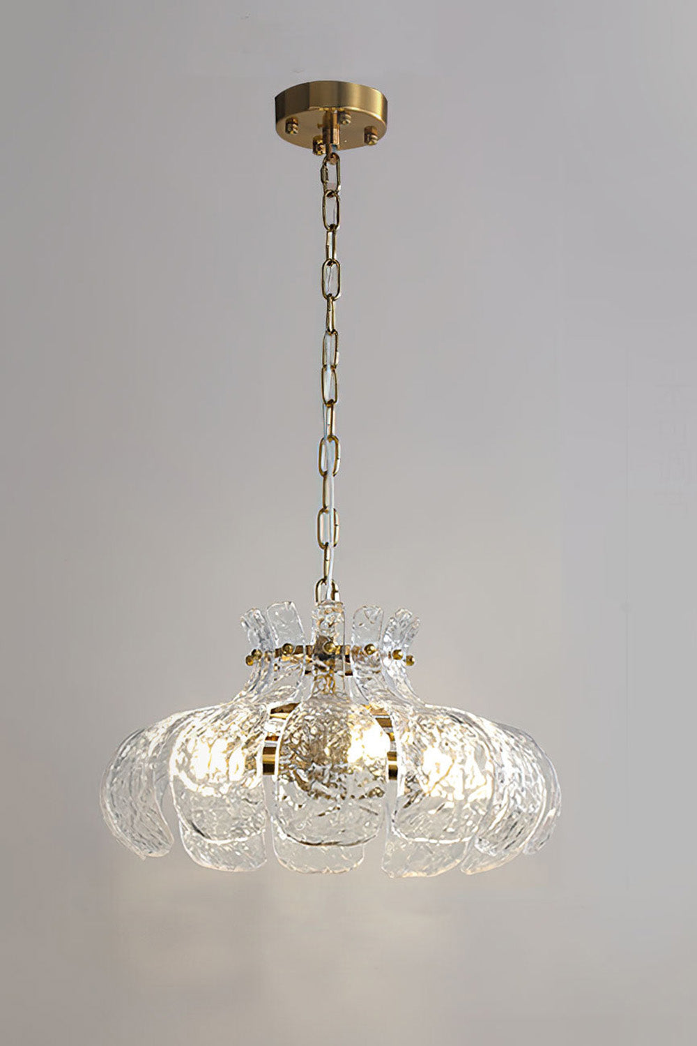 Modern Petal Ice Glass Pendant Light - view 7 | morylighting