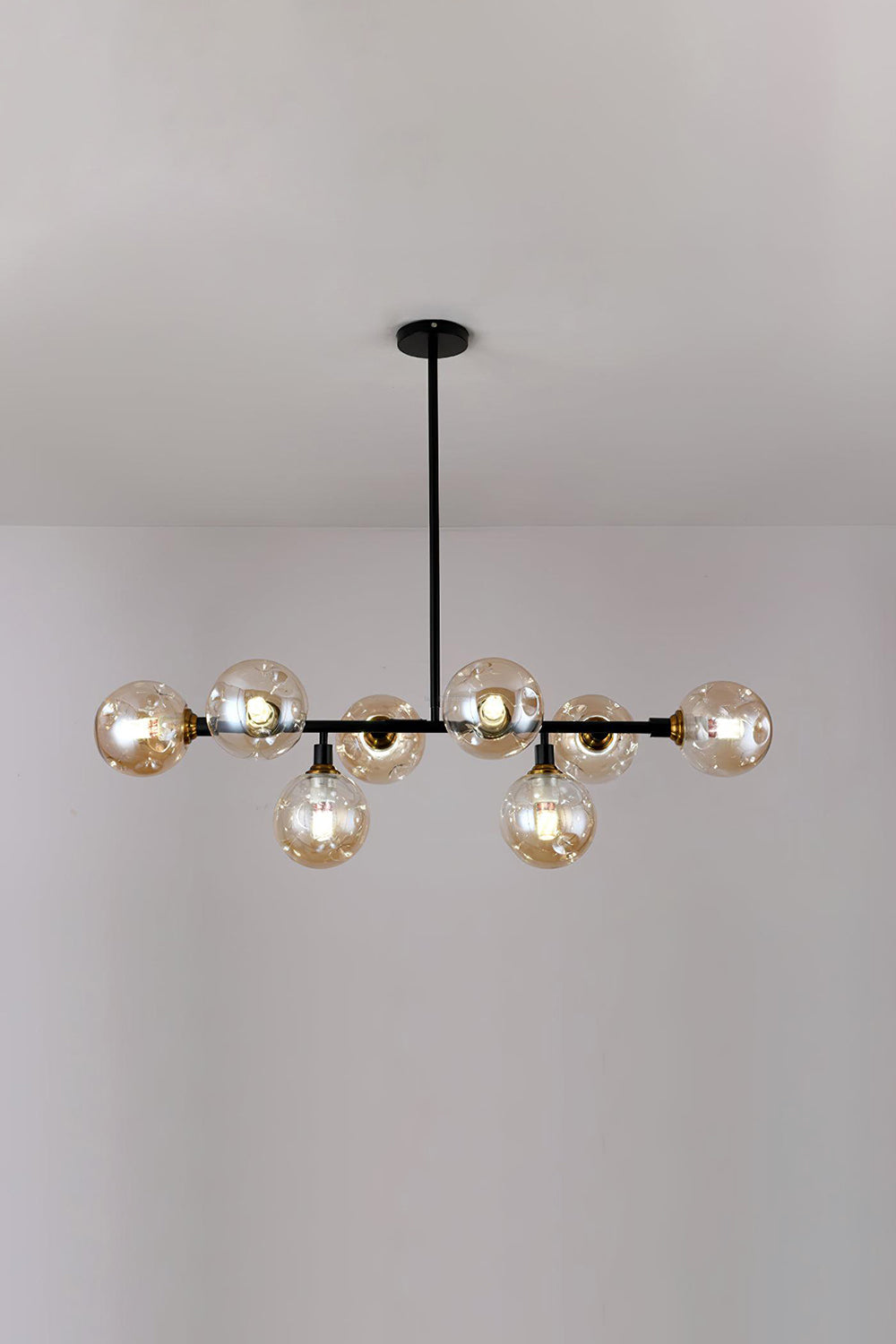 Primas Smoked Glass Linear Chandelier - view 8 | morylighting