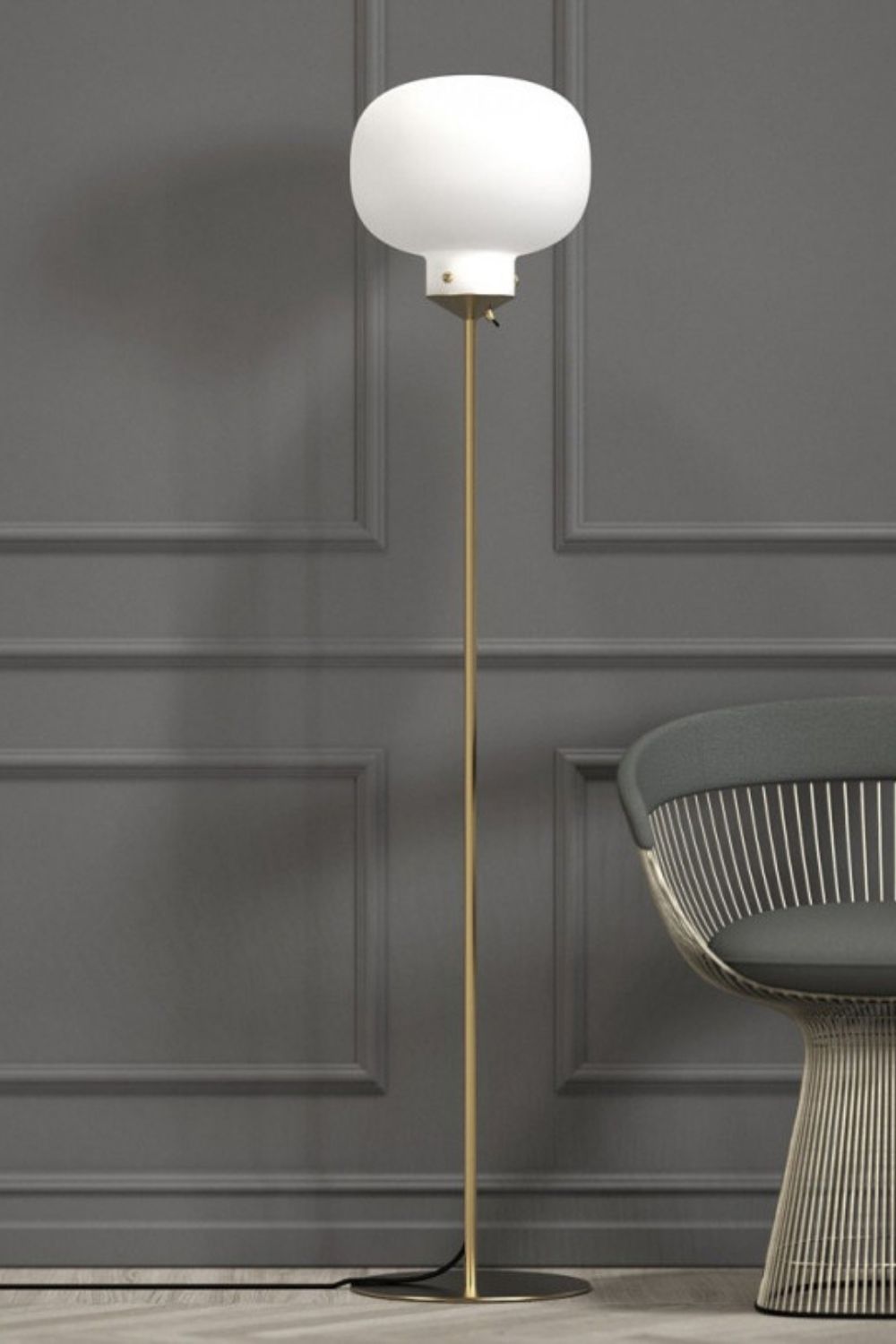 Raito Glass Globe Floor Lamp - view 5 | morylighting