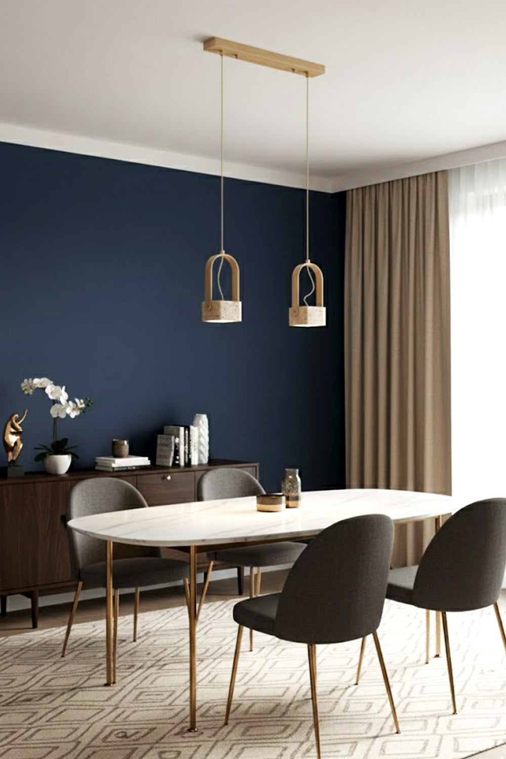 Rotating Travertine Lantern Pendant - view 19 | morylighting